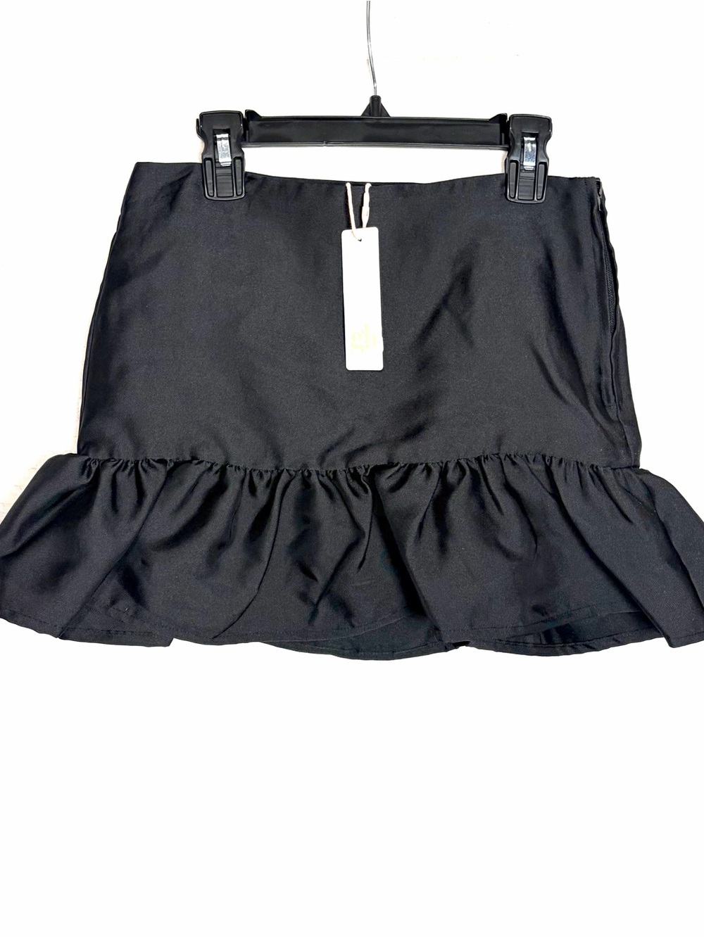 GB Girls Size 12 Ruffle Skirt Skort Shorts Side Zip Holiday Dressy Black NEW